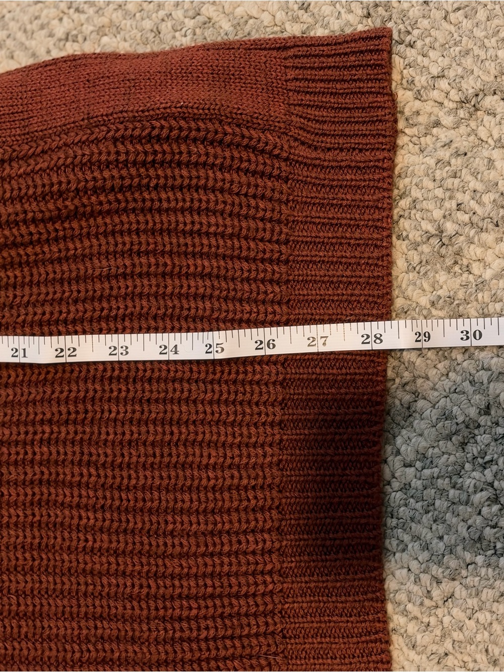 Poetry Rust Brown Oversized Turtleneck Chunky Knit Sweater - Picture 7 of 9